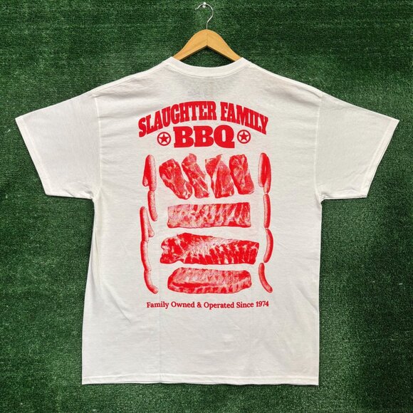The Texas Chainsaw Massacre Slaughter Family BBQ Horror T-Shirt Extra Large - Picture 3 of 4